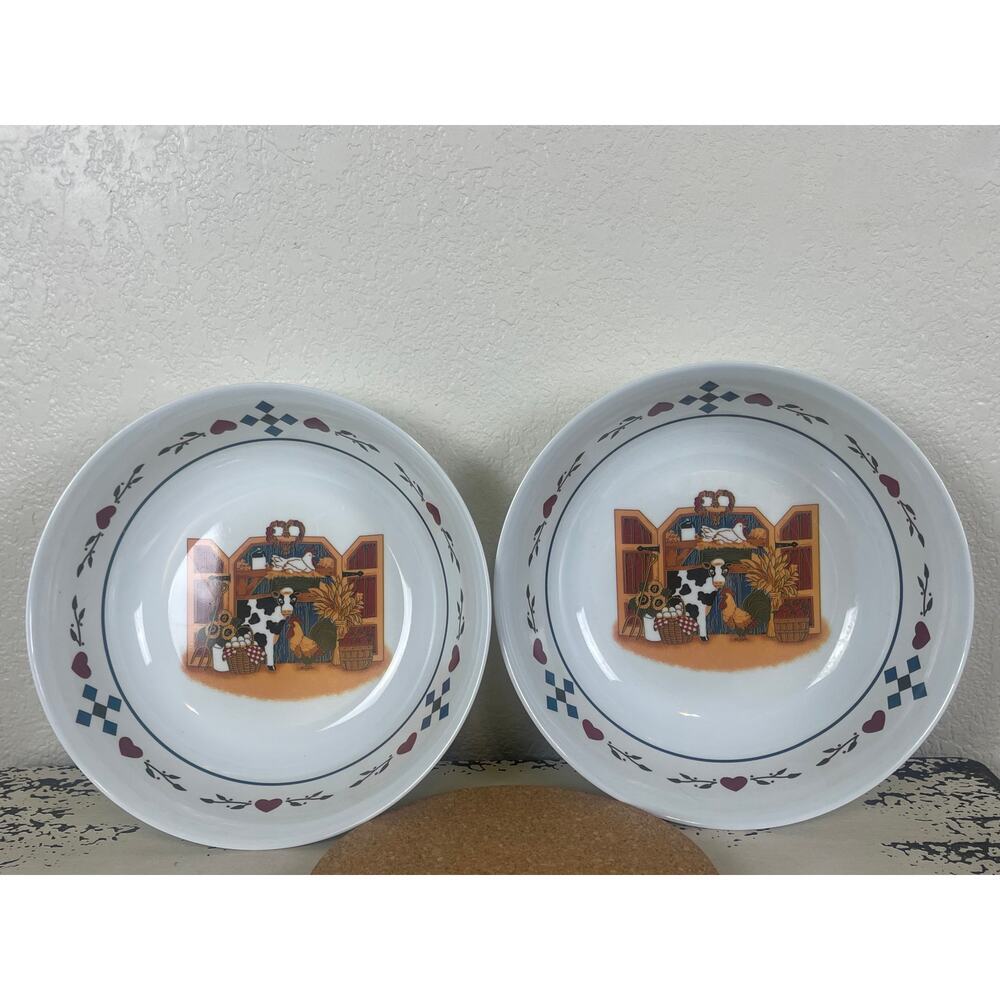Melamine Ware Cow Farm Bowl Set